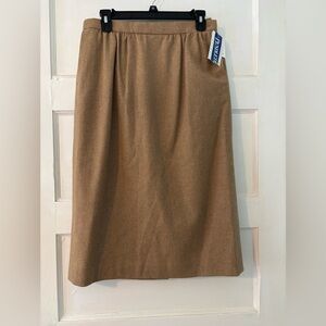 NWT Pendleton Classic Camel Wool Skirt